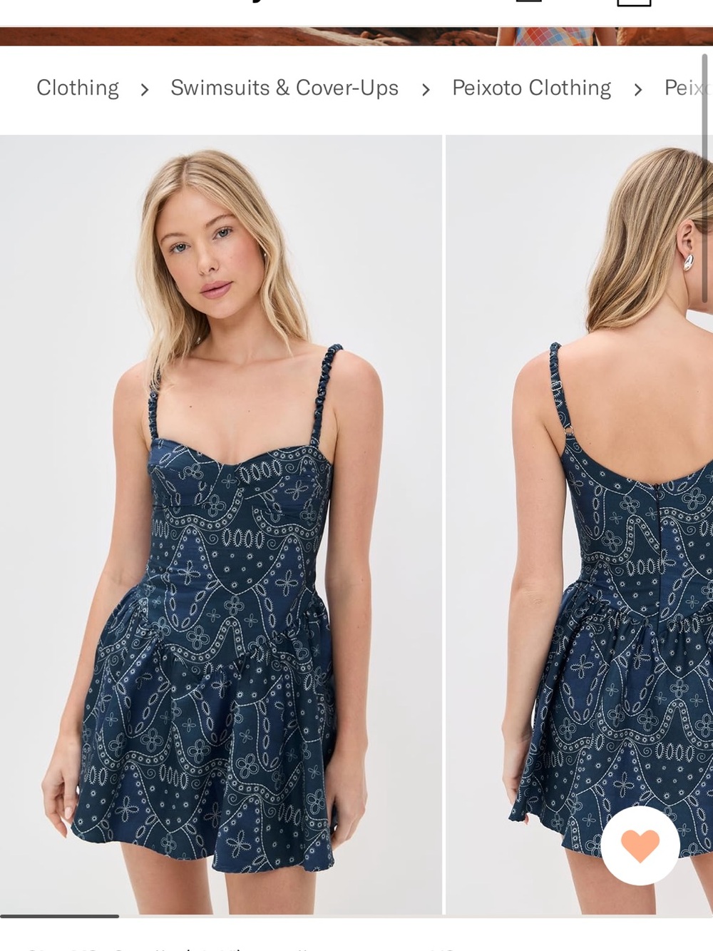 Peixoto Mini Dress with White Paisley Print